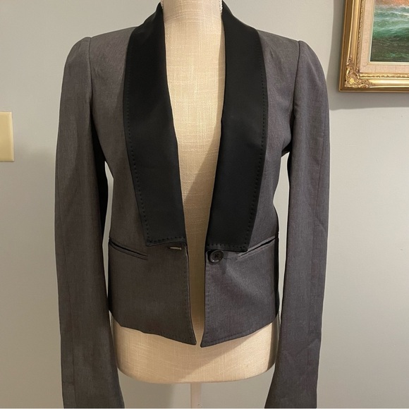 SEE BY CHLOÉ Tuxedo Lapel Cropped Blazer - Picture 1 of 6